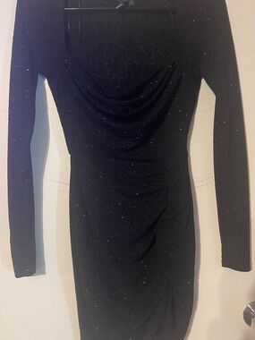 Windsor Black Sparkle Long Sleeve Bodycon Dress